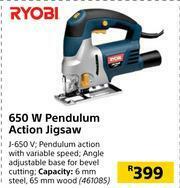 Builders Warehouse Ryobi 650W Pendulum Action Jigsaw J-650 V offer