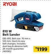 Builders Warehouse Ryobi 810W Belt Sander EBS-810 offer