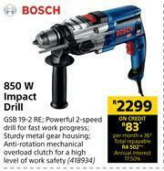 Builders Warehouse Bosch 850W Impact Drill GSB 19-2 RE offer