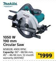 Builders Warehouse Makita 1050W 190mm Circular Saw offer