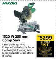 Builders Warehouse Hikoki 1520W 255mm Comp Saw offer