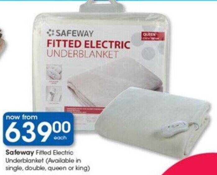 Safeway Fitted Electric Underblanket (Available in single, double