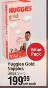 Dis-Chem Huggies Gold Nappies (Size 3-5) Value Pack-Per Pack offer