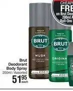 Dis-Chem Brut Deodorant Body Spray Assorted-200ml Each offer