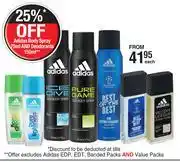 Dis-Chem Adidas Body Spray 75ml & Deodorants 150ml-Each offer