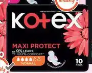 Dis-Chem Kotex Maxi Protect Pads 10 Normal, 8 Super, 8 All Nighter-Per Pack offer