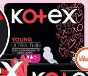 Dis-Chem Kotex Young Ultra Thin Pads 8 Super, 10 Normal-Per Pack offer