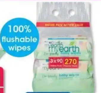 Clicks MyEarth Eco-Friendly Flushable Baby Wipes offer