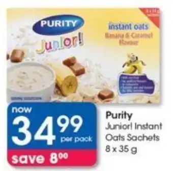 Clicks Purity Junior! Instant Oats Sachets offer