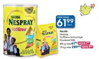 Clicks Nestlé Nespray FortiGrow School-Age Powdered Milk offer