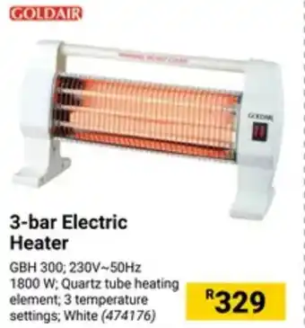 Builders Warehouse GOLDAIR 3-bar Electric Heater offer