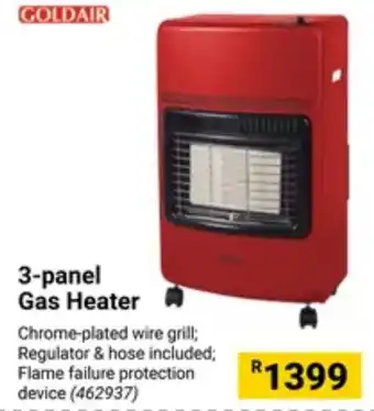 Builders Warehouse GOLDAIR 3-panel Gas Heater offer