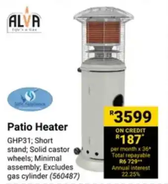 Builders Warehouse ALVA Patio Heater offer