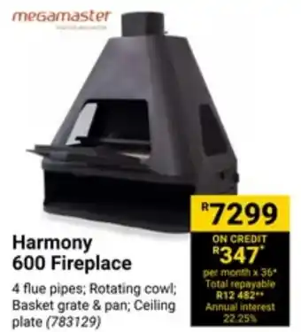 Builders Warehouse megamaster Harmony 600 Fireplace offer