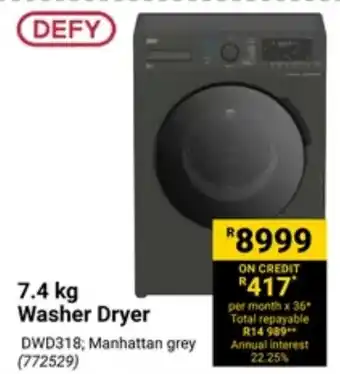 Builders Warehouse Defy 7.4kg Washer Dryer offer