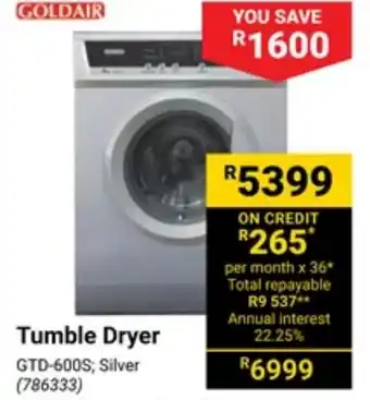 Builders Warehouse GOLDAIR Tumble Dryer offer