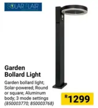 SOLAR FLAIR Garden Bollard Light