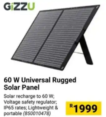 Builders Warehouse GIZZU 60 W Universal Rugged Solar Panel offer