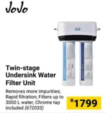 Builders Warehouse JoJo Twin-stage Undersink Water Filter Unit offer