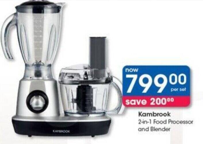 Kambrook 2in1 Food Processor and Blender offer at Clicks