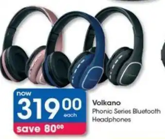 Clicks Volkano Phonic Series Bluetooth Headphones offer