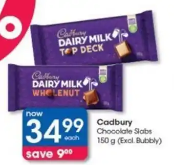 Clicks Cadbury Chocolate Slabs offer