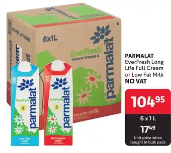 Makro PARMALAT EverFresh Long Life Full Cream or Low Fat Milk offer