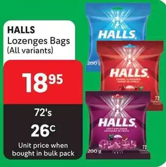 Makro HALLS Lozenges Bags (All variants) offer