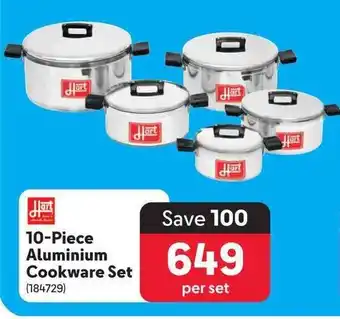 Makro Hart 10-Piece Aluminium Cookware Set offer