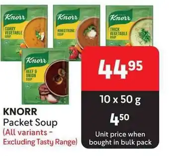 Makro KNORR Packet Soup (All variants - Excluding Tasty Range) offer