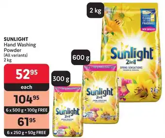 Makro SUNLIGHT Hand Washing Powder (All variants) 2 kg offer