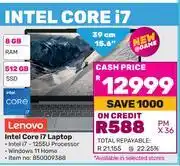 Game Lenovo 15.6(39cm) Intel Core i7 Laptop offer