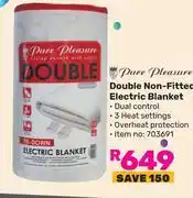 Pure Pleasure Double Non-Fitted Electric Blanket