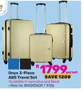 Game Travelwize Onyx 3 Piece ABS Travel Set-Per Set offer