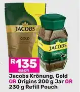 Game Jacobs Kronung Gold Or Origins 200g Jar Or Refill Pouch 230g-Each offer