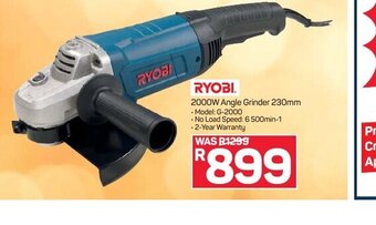 Pick n Pay Hypermarket RYOBI 2000W Angle Grinder 230mm offer