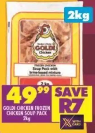 Shoprite GOLDI CHICKEN FROZEN CHICKEN SOUP PACK 2kg offer