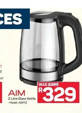 Pick n Pay Hypermarket Aim - 2 Litre Glass Kettle offer