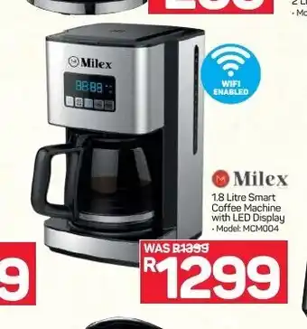 Pick n Pay Hypermarket Milex - 1.8 Litre Smart Coffee Machine with LED Display offer