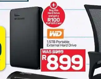 Pick n Pay Hypermarket WD - 1.5TB Portable External Hard Drive offer