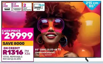 Game Samsung 85" Q60C QLED 4K TV (QA85Q60CAKXXA) offer