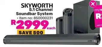 Game SKYWORTH 5.1 Channel Soundbar System offer