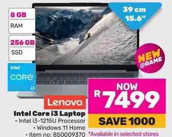 Game Lenovo Intel Core i3 Laptop offer