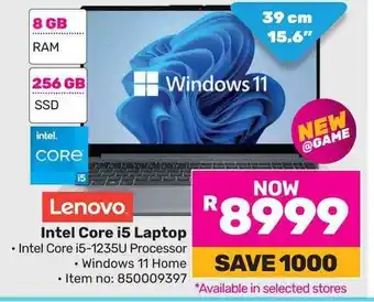 Game Lenovo Intel Core i5 Laptop offer