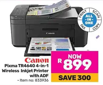 Game Canon Pixma TR4640 4-in-1 Wireless Inkjet Printer with ADF offer