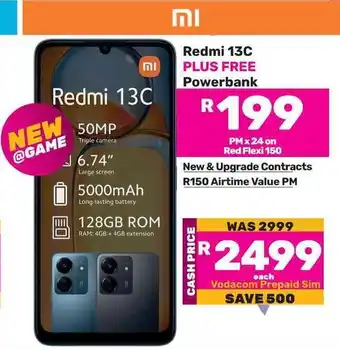 Game Redmi 13C PLUS FREE Powerbank offer