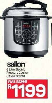 Pick n Pay Hypermarket Salton 6 Litre Electric Pressure Cooker offer