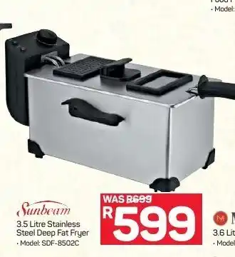 Pick n Pay Hypermarket Sunbeam 3.5 Litre Stainless Steel Deep Fat Fryer offer