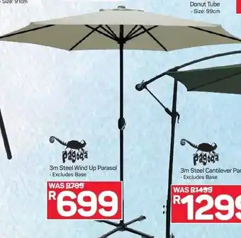 Pick n Pay Hypermarket Pagoda 3m Steel Wind Up Parasol offer