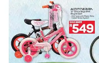 Pick n Pay Hypermarket Monterra 12" Girls or Boys BMX Bicycle each offer